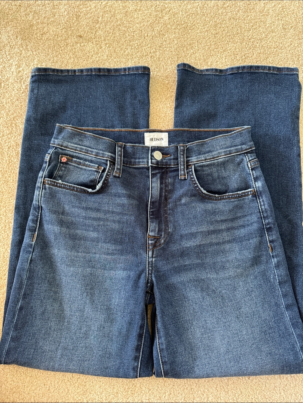 Hudson Jeans Women's Flare Wide-Leg Jeans - Dark Blue Wash